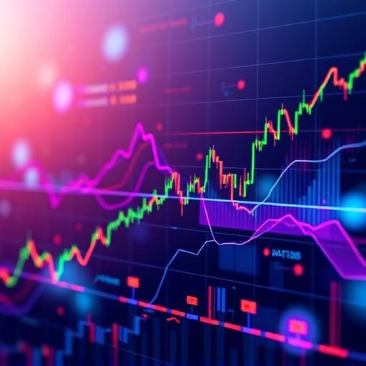 Abstract financial graph illustration